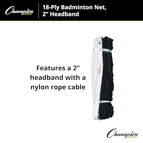 Champion Sports12-Ply Badminton Net - color: Multi, size: 21' X 2.5'