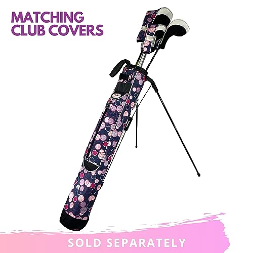 Taboo Fashion Sunday Golf Bags for Women - Lightweight Golf Range Bag with Self Flexing Stand and Shoulder Strap for Driving Range, Par 3 or Executive Course - color: Poppin' Bottles
