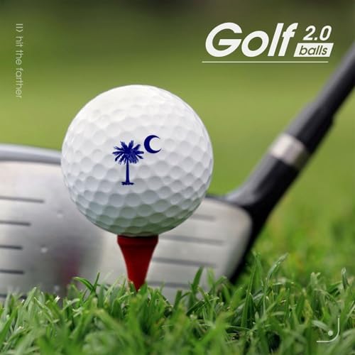 South Carolina Flag Palm Custom Golf Balls Soft Practice Training Golf Balls for Men Women Indoor Or Outdoor Use