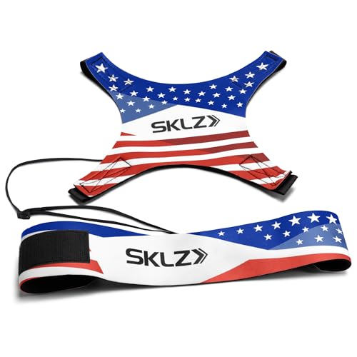 SKLZ Star-Kick Solo Soccer Trainer - Hands-Free Kicking & Passing, Adjustable Cord & Waistband, Youth Training Aid, Improves Ball Control, Fits Soccer Ball Sizes 3–5, USA