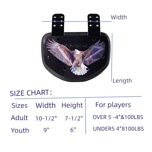Football Back Plate, Football Low Back Pad, Rear Protector Lower Back Pads+ Towel - color: black-brown, size: Large