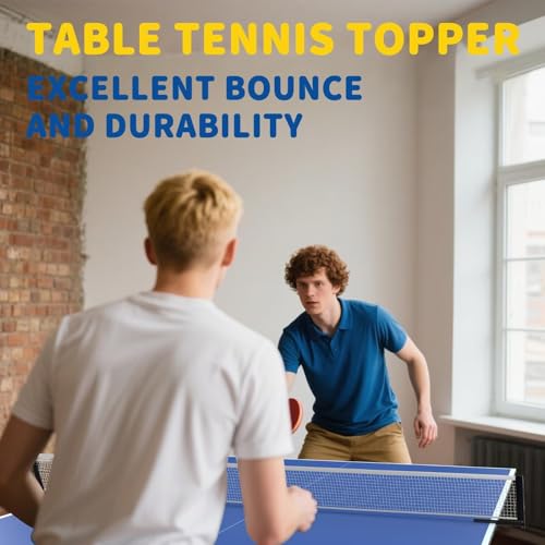 Ping Pong Table Topper for Pool Table,Foldable 8x4 FT Ping Pong Conversion Top with Net Set for Billiard Table w/Net & Foam Padding, Easy Conversion
