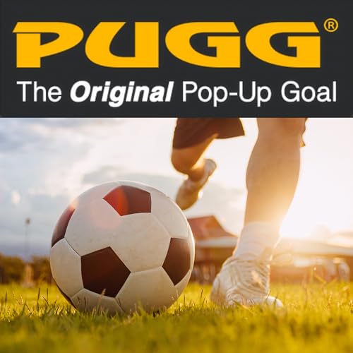 PUGG Pop Up Soccer Goal, Portable Training Football Knitted Poly Net Equipment, The Original Pickup Game Goal, Includes Two Goals & Bag - size: 4 Foot