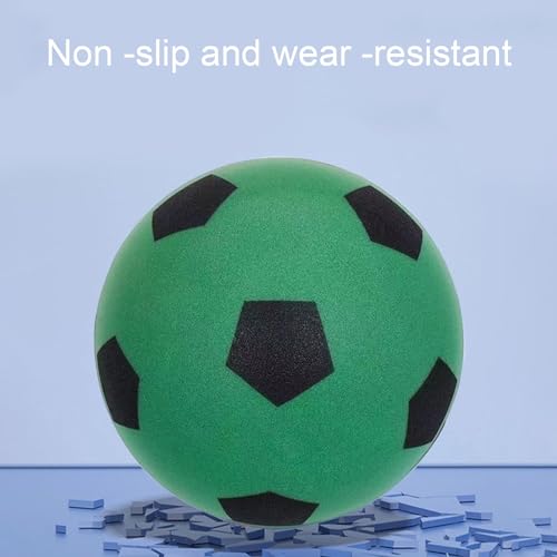 Silent Soccer Ball, Indoor Soccer Ball Training Ball High Density Foam Soccer Ball for Inside Home and Yard, Washable No Noise Soft and Safe Soccer Bouncing Ball Gift for Kids