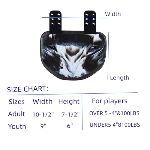 Football Back Plate, Football Low Back Pad, Rear Protector Lower Back Pads+ Towel - color: black and white, size: Small