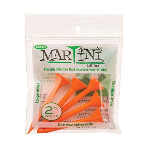 MARTINI Midsize 2 3/4" Golf Tees - Virtually Unbreakable - color: Orange