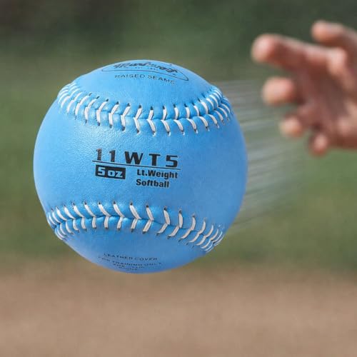 Markwort Color Coded Weighted 11-Inch Softball for Training and Practice - color: Columbia Blue