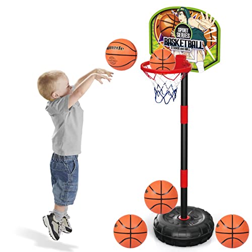 Rubber Basketball Size 3,5 Youth Practice Training Outdoor and Indoor Ball for School Students Boys Girls Sports Game Play Not Official Competition Just for Fun - style: Size 3