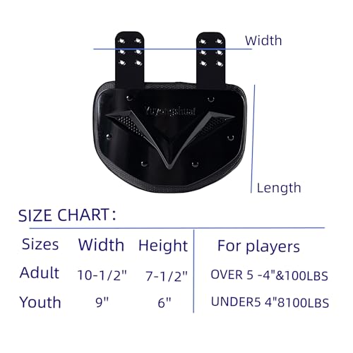 Football Back Plate, Football Low Back Pad, Rear Protector Lower Back Pads+ Towel - color: Black, size: Large