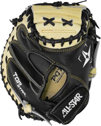 All-Star Top Star Series Catching Mitt - Left/Right Hand Throw - Adult and Youth Size - Baseball Glove, Catchers Mitt - color: brown, size: 33.5" ADULT
