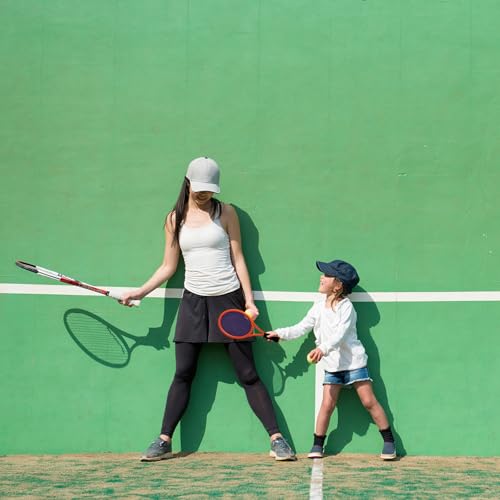 Kid Tennis Racket Set for Toddler,Children,Sponge Handle, includes 6 Badminton, 1 Tennis Ball, Bag and 2 Balls - Increase Children's Sports,Improve Tennis Skills - color: Grey Orange&Green