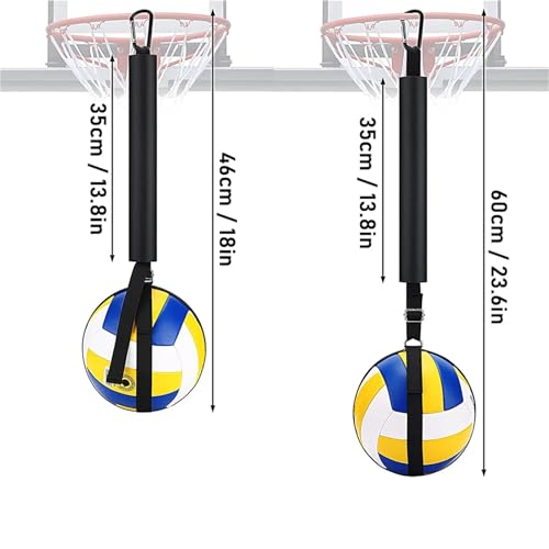 2set Volleyball Spike Trainer Solo Serve with Adjustable Belt Indoor Outdoor Train Supplies - color: Color2
