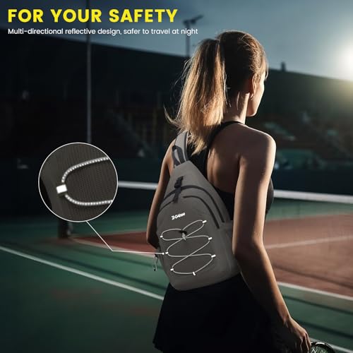 G4Free Pickleball Sling Bag for Women - Lightweight Crossbody Sports Bag - color: Ivory