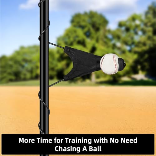 Baseball & Softball Swing Trainer, Portable Hitting Trainer System with Adjustable Height | Rotating Ball, Batting Practice Equipment for All Skill Levels