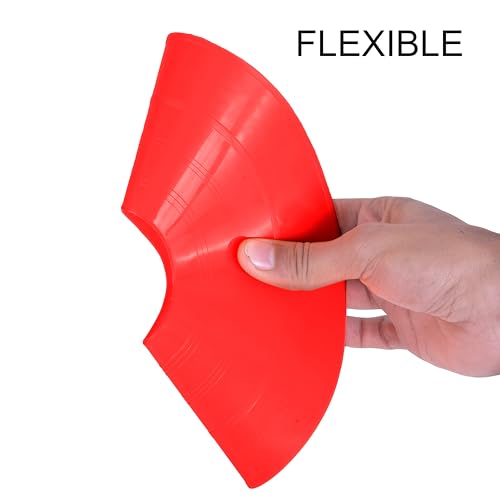 Athllete Durable and Flexible Soccer Cones (Set of 50) - Highly Visible Cones for Sports Training - Ideal Soccer Cones for Training - color: 50 Pack, Red