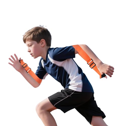Arm Swing Trainer for Youth, Adjustable Nylon Running Arms Position for 90 Degrees - color: Orange
