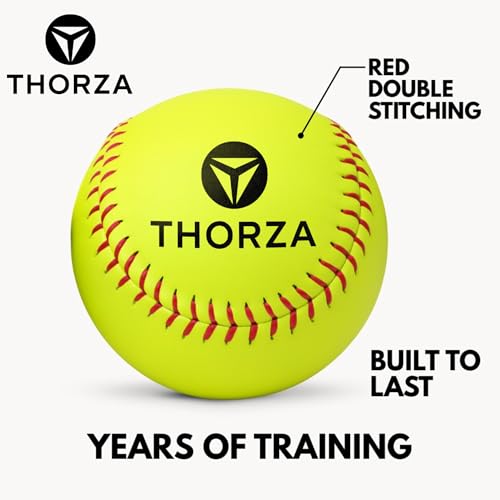 Thorza 12" Weighted Training Softballs - Training Balls to Increase Pitch Velocity & Arm Strength - Durable Softball Practice Equipment for Pitchers of All Skill Levels - style: Set of 4 (9, 10, 11 & 12 oz)