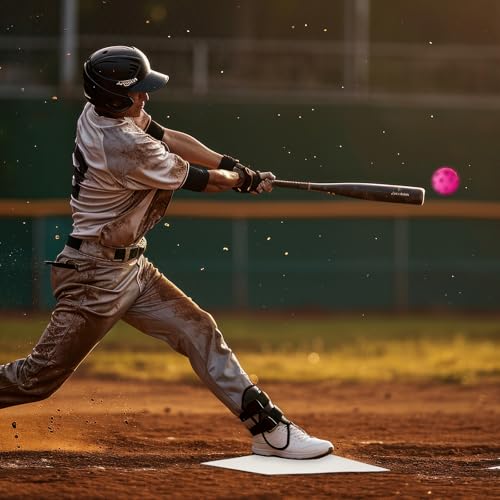 Mototo 7-Pieces Rubber Baseball Bases Set, 16 in Throw Down Home Plate with Plastic Practice Softballs Baseball Rubber Bases for Yard Backyard School Kickball Tball Field Batting Training - style: White, Multicolor Balls