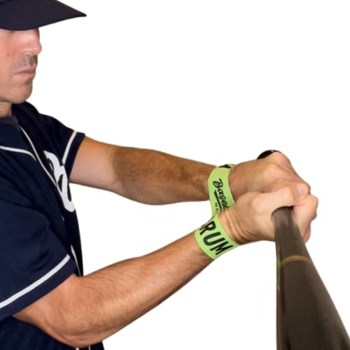 Baseball Notes Brum Bands: Softball & Baseball Swing Trainer, Hitting Equipment for Training and Batting - style: Set of 2 Bands