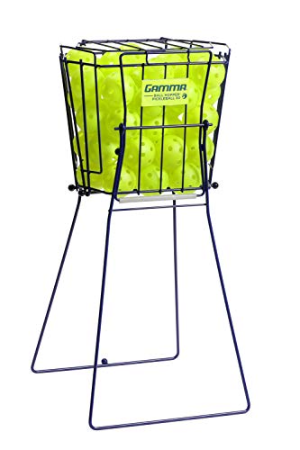 GAMMA Sports Ball Hopper Pickleball 50 - Pickleball Picker Upper with Unique Basket Shape, Reinforced Side Welds, 50-Ball Capacity, Carbon Steel, Maximum Durability