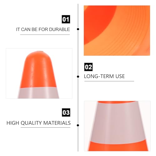 Football Training Marker Cones Bucket Set, 9-inch Orange Soccer Obstacle Cones for Agility Drills, 2pcs Football Training Equipment for Outdoor Practice and Coaching