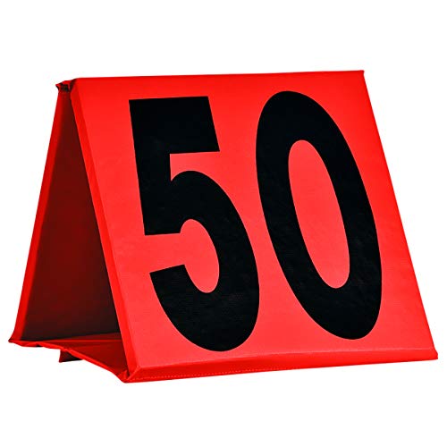 CHAMPRO Non-Weighted Football Yard Markers - 13" x 13", Colors May Vary