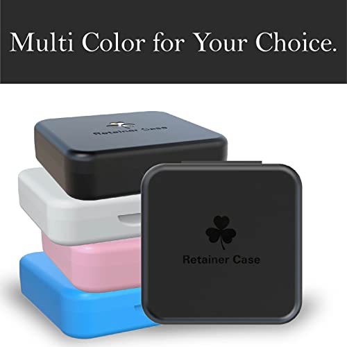 Retainer Case, ARGOMAX Aligner Case, Braces Box, 2 Piece Orthodontic Box (Black). - color: Black