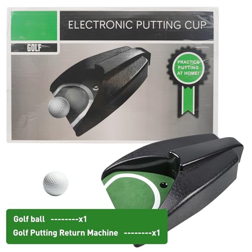Golf Ball Return Putting Unit, Automatic Return Machine, Indoor Golf Putting Hole, Battery-Powered Practicing, Suitable for Practicing at Home, Office, Yard, Party