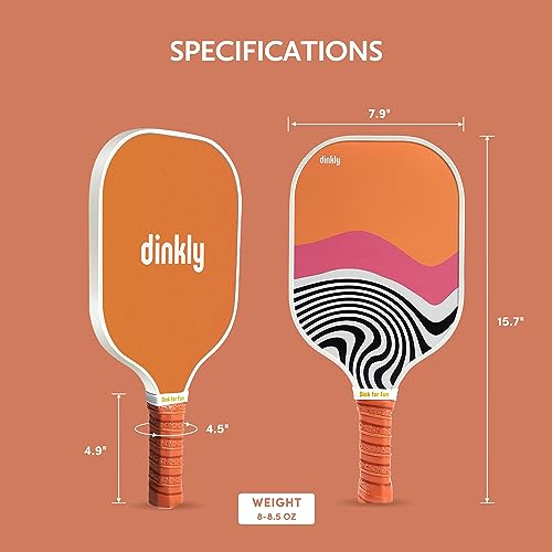 Pickleball Paddles Set of 2/4- USAPA Approved Graphite/Fiberglass Pickleball Racket, 2 Pickleball Rackets, 4 Balls and 1 Portable Carry Bag, Aesthetic Pickle Ball Set for Men Women Beginners - color: 2 Orange Sunset | Dark Green | Graphite