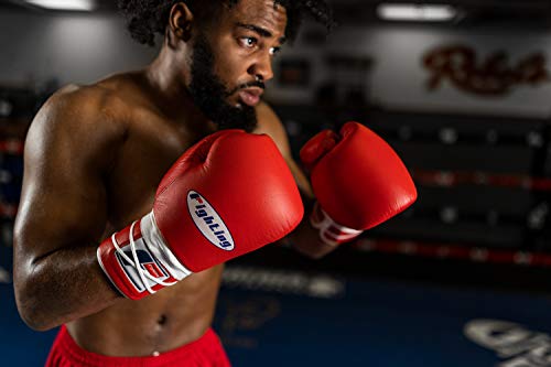 Fury Professional Lace Training Gloves - Lace Up Sparring Gloves for Boxing, Bag, and General Training - color: Red, size: 12 oz