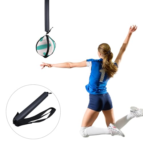 FAVOMOTO Adjustable Volleyball Spike Trainer Strap for Home Training Hitting Jumping and Arm Swing Technique Compatible with Basketball Poles Ceilings Playsets Practice Equipment for