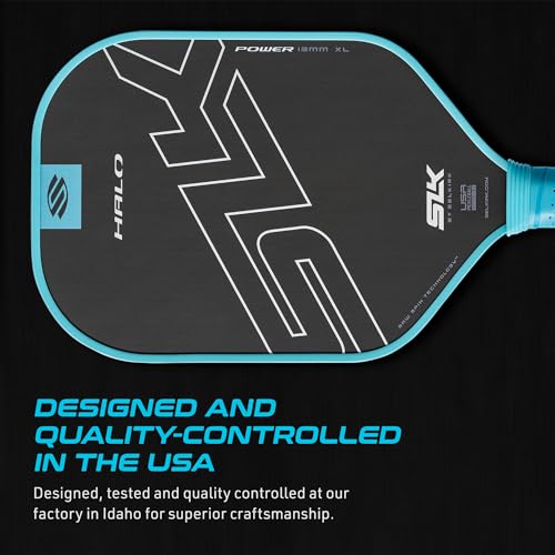 Selkirk Sport SLK Halo Raw Carbon Fiber Pickleball Paddle | Power, Pro and Control Pickleball Paddles | T700, 18K Ultraweave, Aramid Fiber LinkWeave | Designed & Controlled in USA - color: Power | Blue | 2025, size: XL (Elongated Shape)