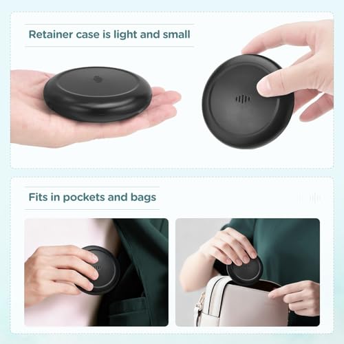 2 Pack Retainer Case Ultra-slim Aligner Case with Vent Holes Removable Inner Tray Silicone for Easy Cleaning (2Pack Blue Green) - color: 2Pack Blue Green