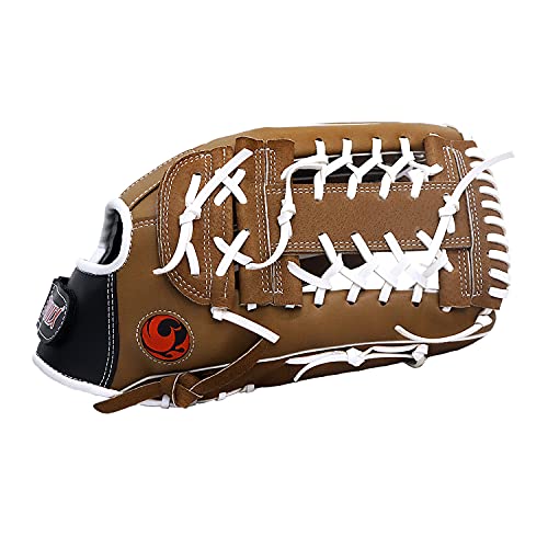 PHINIX Softball Gloves Brown & Black 12.5"-14"