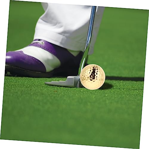VICASKY Gold Golf Balls 2-Layer Training Aid for Putting Practice Sturdy Golf Training Tool for Indoor and Outdoor Use