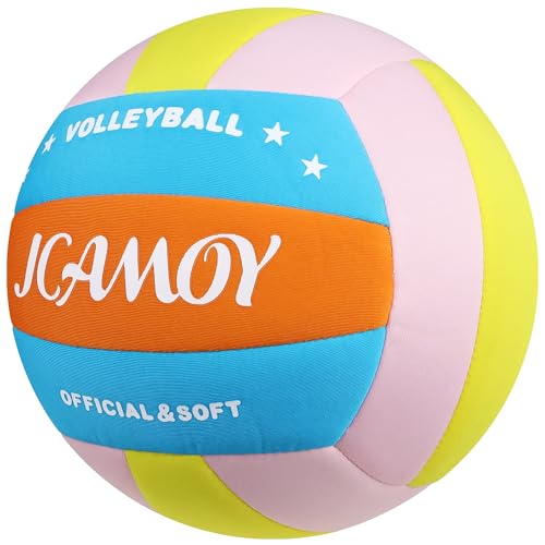 Soft Volleyball, Soft and Delicate to The Touch, Not Easy to Pill, Official Standard Size, Safe and Quiet, Perfect Choice for Family Training, Games and Gifts of All Ages - color: Double Pink