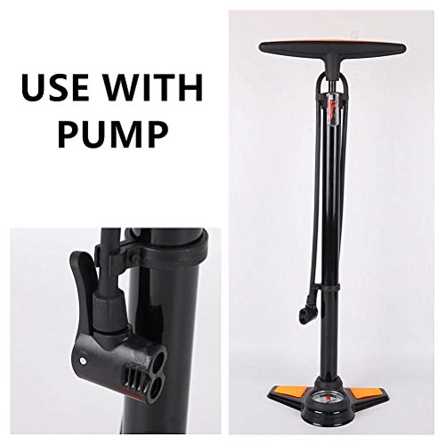 Dual Head Bike Track Pump - 2 Pieces with Bicycle Valve Connector & Adapter