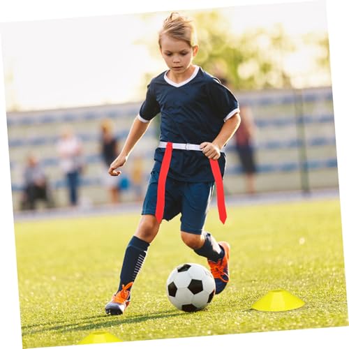 Football Gear Set 12 Belts 4 Cones Flags Storage Bag Best for Youth Football Training