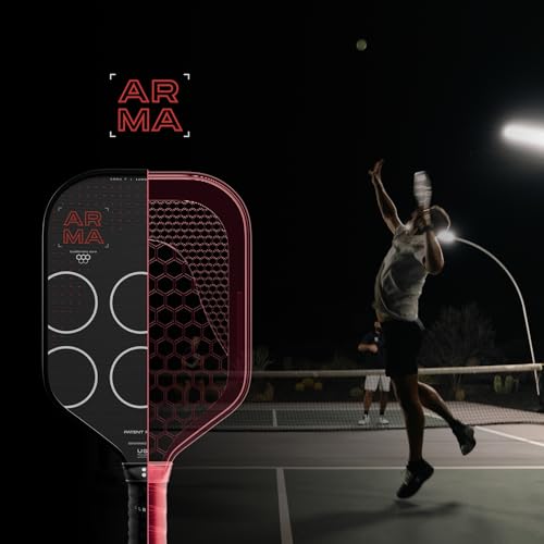 Holbrook ARMA Series Metallic Pickleball Paddle – Carbon Fiber Paddle with Dual-Density Core | USAPA Approved for Tournament Play | Control & Power - style: S Metallic