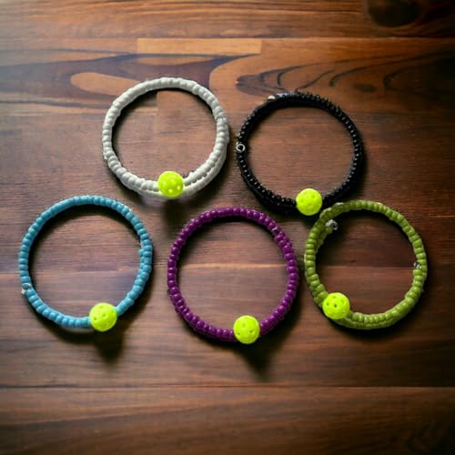 Mini Pickleball Beads Charms Set For Crafting Pickleball Accessories, 24 Small Beads, Size 12mm, Mini Pickleballs, Make DIY Pickleball Earrings, Unique Pickleball Gifts