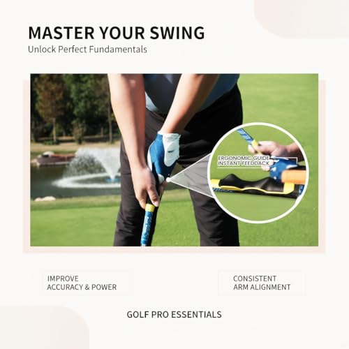 Golf Beginner Swing Fix 3-Piece Set - Wrist Corrector, Hand Grip Trainer & Arm Alignment Strap for New Golfers, Good Gift