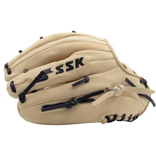 SSK Z5 Craftsman Youth Baseball Glove – 10.5” – 11” – 11.25” – 11.5” Right & Left Hand Throw - color: Camel/Black - I Web, size: 11" - Right Hand Throw