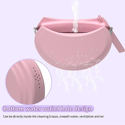 2 Pack Silicone Retainer Case with Vent Holes Lanyard Aligner Case Cute Portable Container Holder Night Guard Case for Travel Girl Women Men Kids (Pink+Blue) - color: Pink+Blue