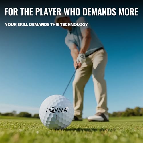 Honma 2024X4 Golf Balls, 4-Layer Tour-Grade Golfballs,Precision Spin Control,Increased Distance with Soft Feel,Perfect for Men Women Beginner Amateur Golfer,1 Dozen