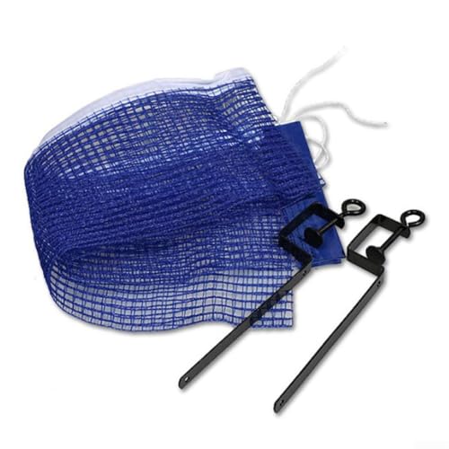Table Tennis Net and Post Clamp Stand Set for Ping Pong Tables, Alloy Frame with Mesh Replacement