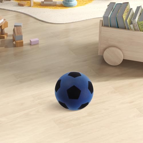 LIOOBO Silent Indoor Soccer Ball for Soft PU Material Quiet Football for Skill Training and Reaction Improvement Safe Juggling Ball for Home and School Play