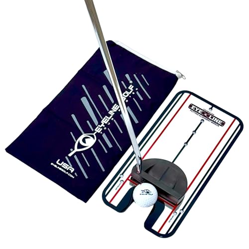 Genuine EyeLine Golf Alignment Putting Mirror - Top Training Aid on The PGA Tour - See Rapid Improvement - Helps Beginner, Junior, and Scratch Golfers - color: Classic Putting Alignment Mirror - SMALL