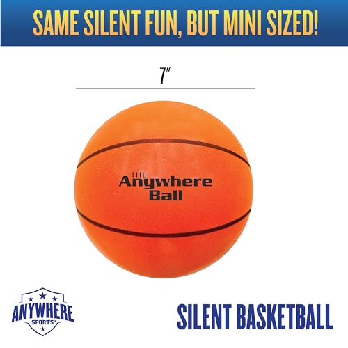 Anywhere Ball, Silent Basketball, Airless Foam for Indoor Training, Dribbling, and Realistic Bounce