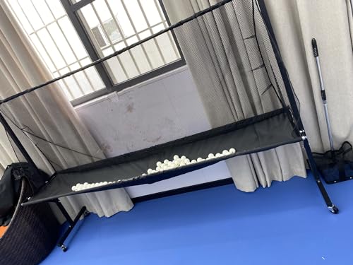 Adults & Kids Ping Pong Recycle Catcher Net, Movable Table Tennis Ball Collecting Net for Multi Ball Drills, Park School Club Gyms Training Auxiliary Organizer Net, Easy Set Up