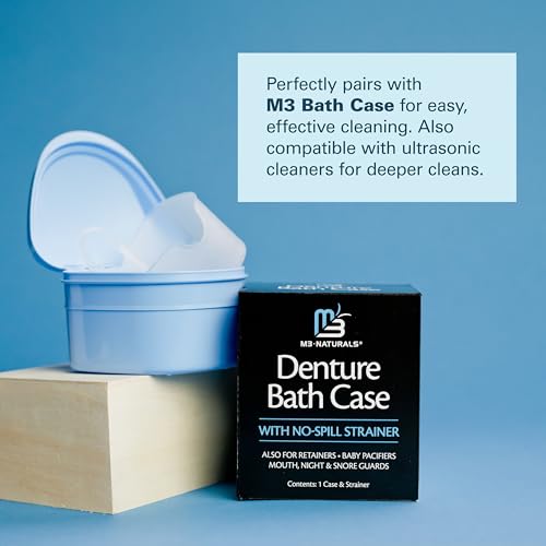 Retainer Cleanser Tablets Invisalign Cleaner, Removes Odors Discoloration Stains and Plaque 4 Month Supply Denture Cleansers Retainers Mouth Guards Denture Bath Mint by M3 - size: 120 Count